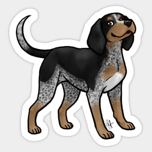 Dog - Bluetick Coonhound - Blue and Tan Sticker